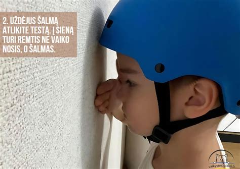 Vaikiško šalmo-kepurės schema