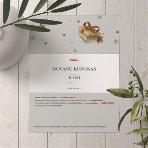 Schema kaip panaudoti dovanų kuponą