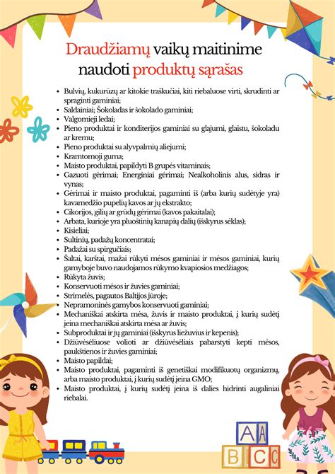Vaikų maitinimo organizavimo tvarkos schema