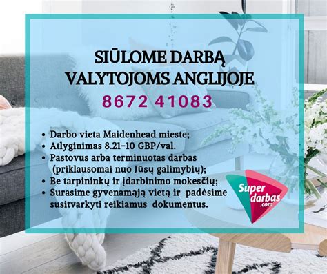 Skelbimai apie auklių darbą Anglijoje