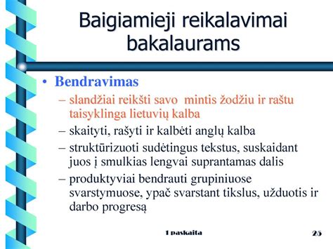 Reikalavimai auklei: anglų kalba