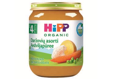 įvairių daržovių tyrelės kūdikiams