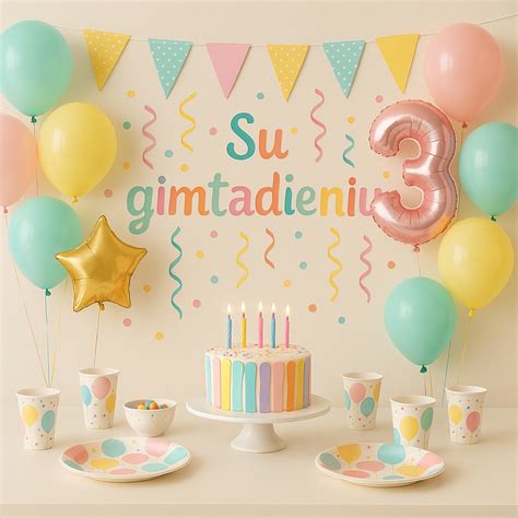 vaikų gimtadienio dekoracijos