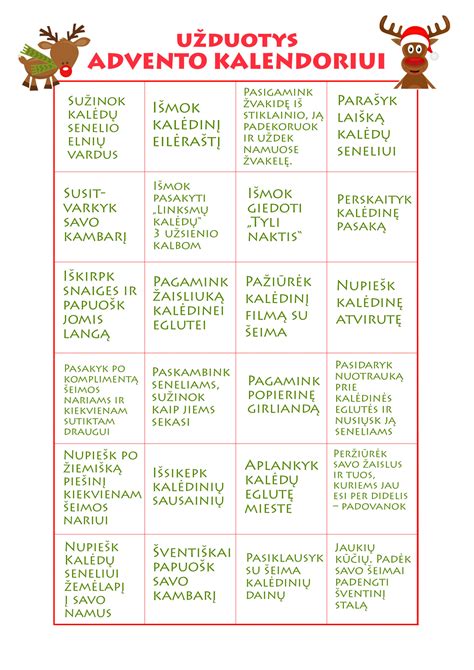 Pavyzdžiai mažų dovanėlių Advento kalendoriui