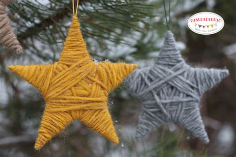 Rankdarbiai iš siūlų: Kalėdinės žvaigždės