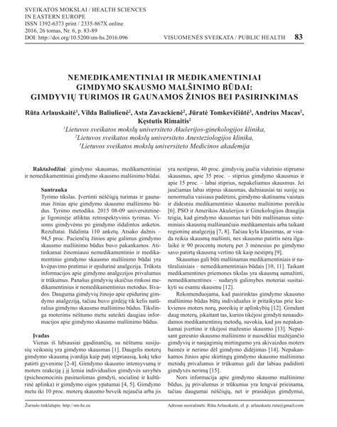 Nemedikamentiniai gimdymo skausmo malšinimo būdai