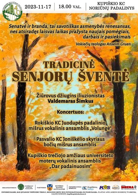 senjorų šventė su sveikinimais