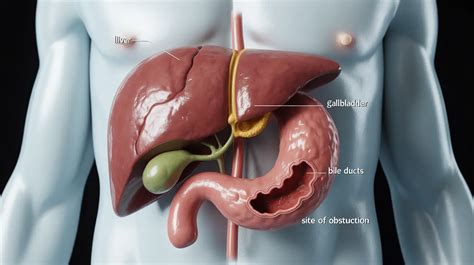 illustration of blocked bile duct