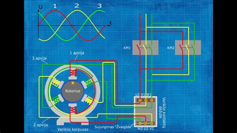 Vaikiško elektromobilio elektrinio variklio schema