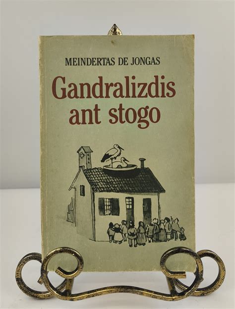 Gandralizdis ant sodybos stogo