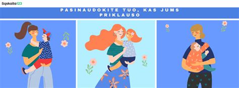 Grafikas su mamadienių ir tėvadienių skaičiumi pagal vaikų skaičių