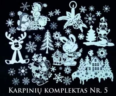 popieriniai kalėdiniai karpiniai