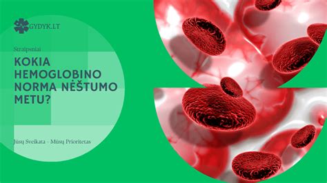schematinė diagrama hemoglobino normos nėštumo metu pagal trimestrus