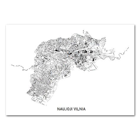 Žemėlapis su Naujosios Vilnios butų nuomos vietomis