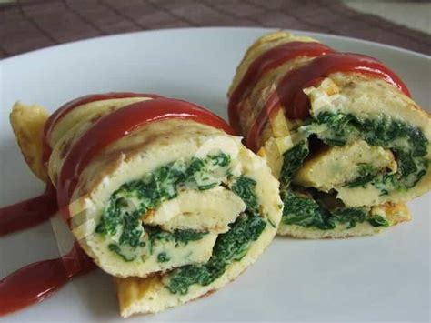 Omletas su špinatais