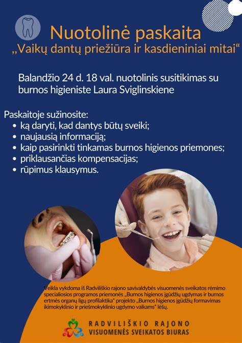 vaikų dantų priežiūros pamokėlė