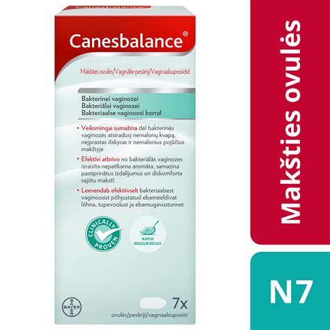 Canesbalance makšties ovulių pakuotė