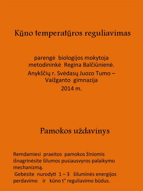 Moters kūno temperatūros reguliavimas