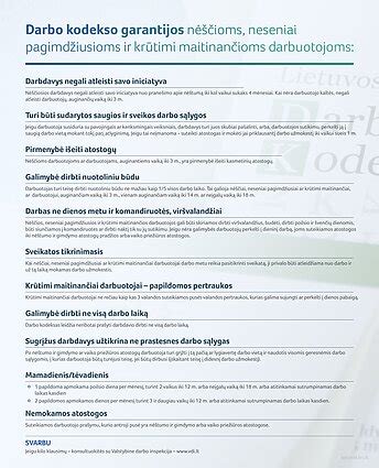 Darbo kodekso garantijos nėščiosioms