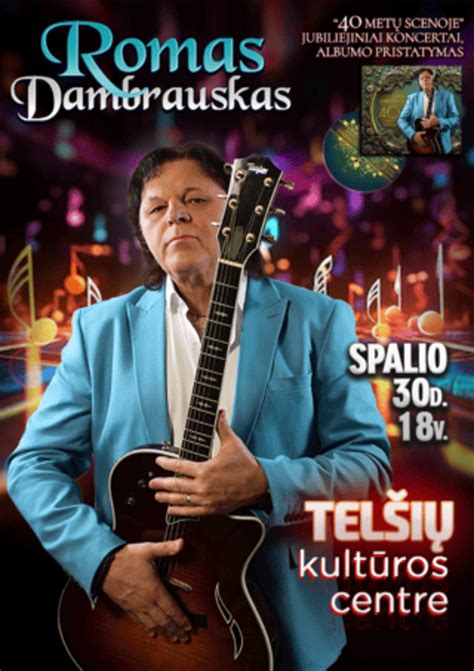 Koncertinis plakatas su Romo Dambrausko atvaizdu