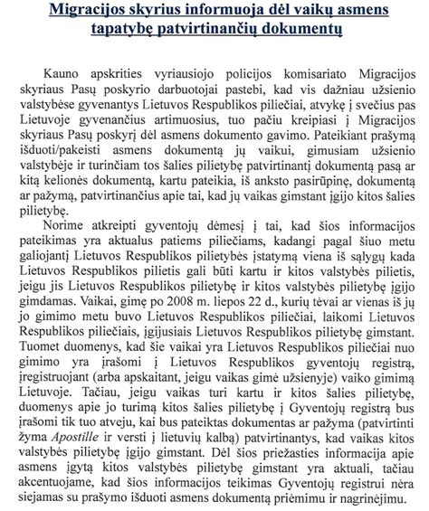 Asmens tapatybę patvirtinančių dokumentų sąrašas