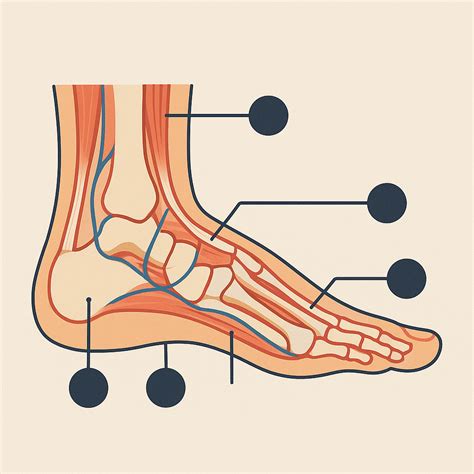 Vaizdas: schematinis pavaizdavimas, kaip veikia pėdos kaulai ir raiščiai, sukeliantys kulno skausmą