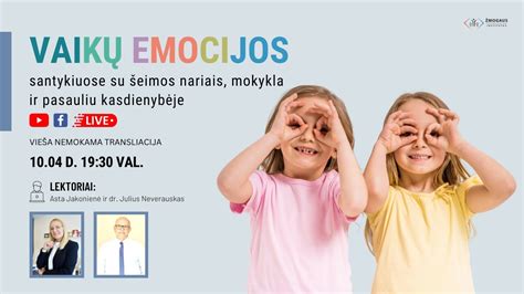 Vaizdinė medžiaga, iliustruojanti vaikų emocijų raišką