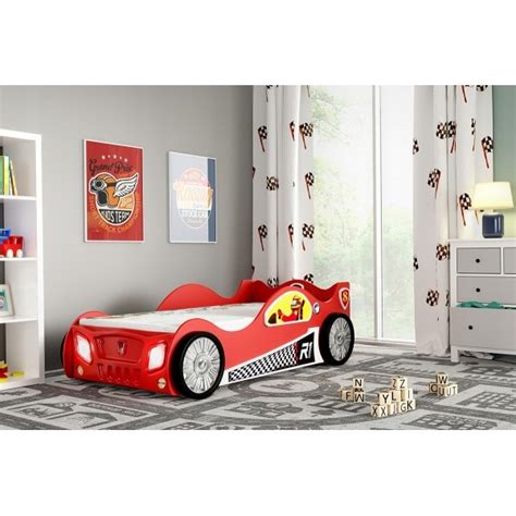 Vaikiška lova automobilio formos