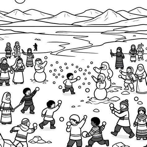 vaikai žaidžia sniege