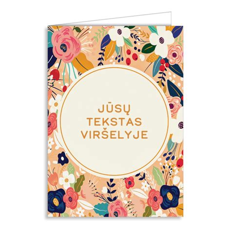Atvirukas gimus dukrytei su gėlėmis