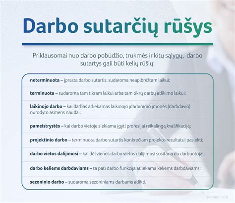 Darbo sutarties rūšys ir jų trukmė