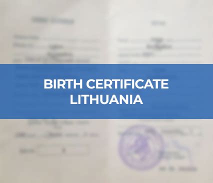 example of a Lithuanian birth certificate