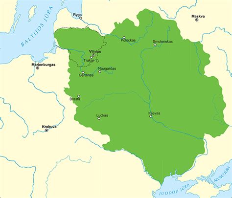 LDK teritorija Vytauto valdymo laikais