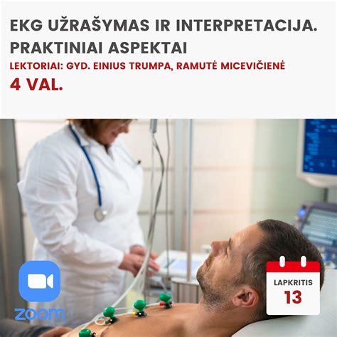 Elektrokardiogramos (EKG) pavyzdys su paaiškinimais
