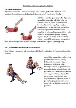 Pilvo raumenų diastazės pratimai