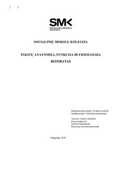 Inkstų anatomija ir funkcija