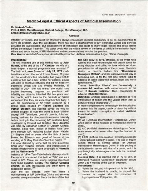 Legal aspects of artificial insemination