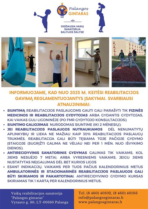 Vaikų reabilitacijos įrangos pavyzdys