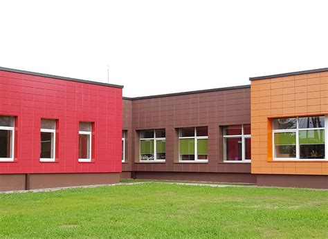 Darželio pastato fasadas