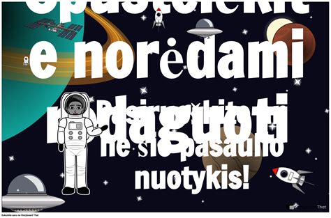 Kosmoso tematikos stalo puošimas