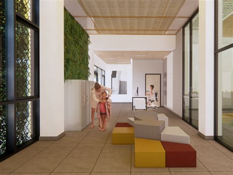 Vizualizacija naujo darželio su vidiniu kiemeliu