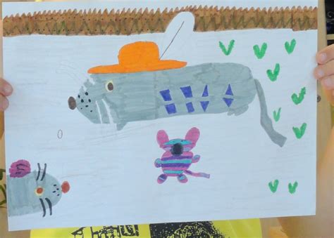 vaikai piešia gyvūnus