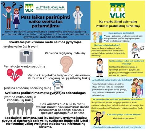 Infografika apie vaiko sveikatos patikrinimą
