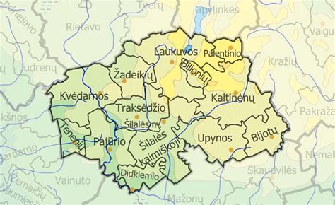 Žemėlapis su Šilalės rajono savivaldybės vieta Lietuvoje