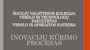 Inovacijų diegimo procesas darželyje