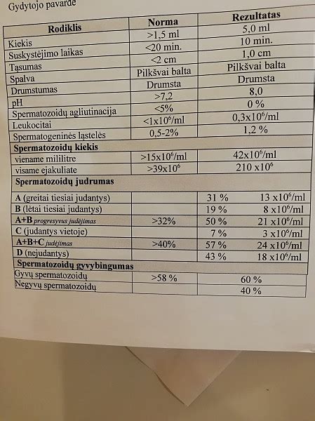 Spermogramos schematinis vaizdas