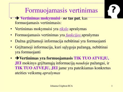 Formuojamasis vertinimas: stebėjimas ir grįžtamasis ryšys