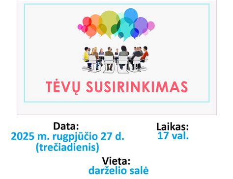 vaikų darželio tėvų susirinkimas