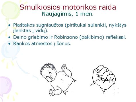 Vaikų fizinės raidos ir smulkiosios motorikos gebėjimai