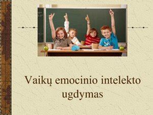Schema: Vaiko emocinio intelekto ugdymo etapai